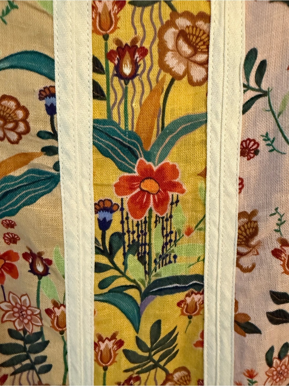 Christian Lacroix Floral Linen Blend Maxi Dress Farm Rio Inspired Size 6 | NWOT - Picture 6 of 10
